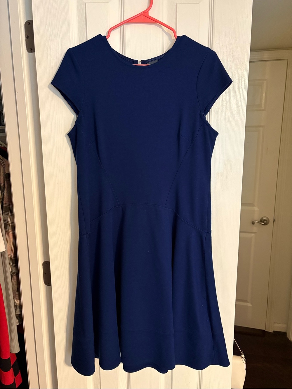 Gabby Skye Navy Fit-and-Flare Dress